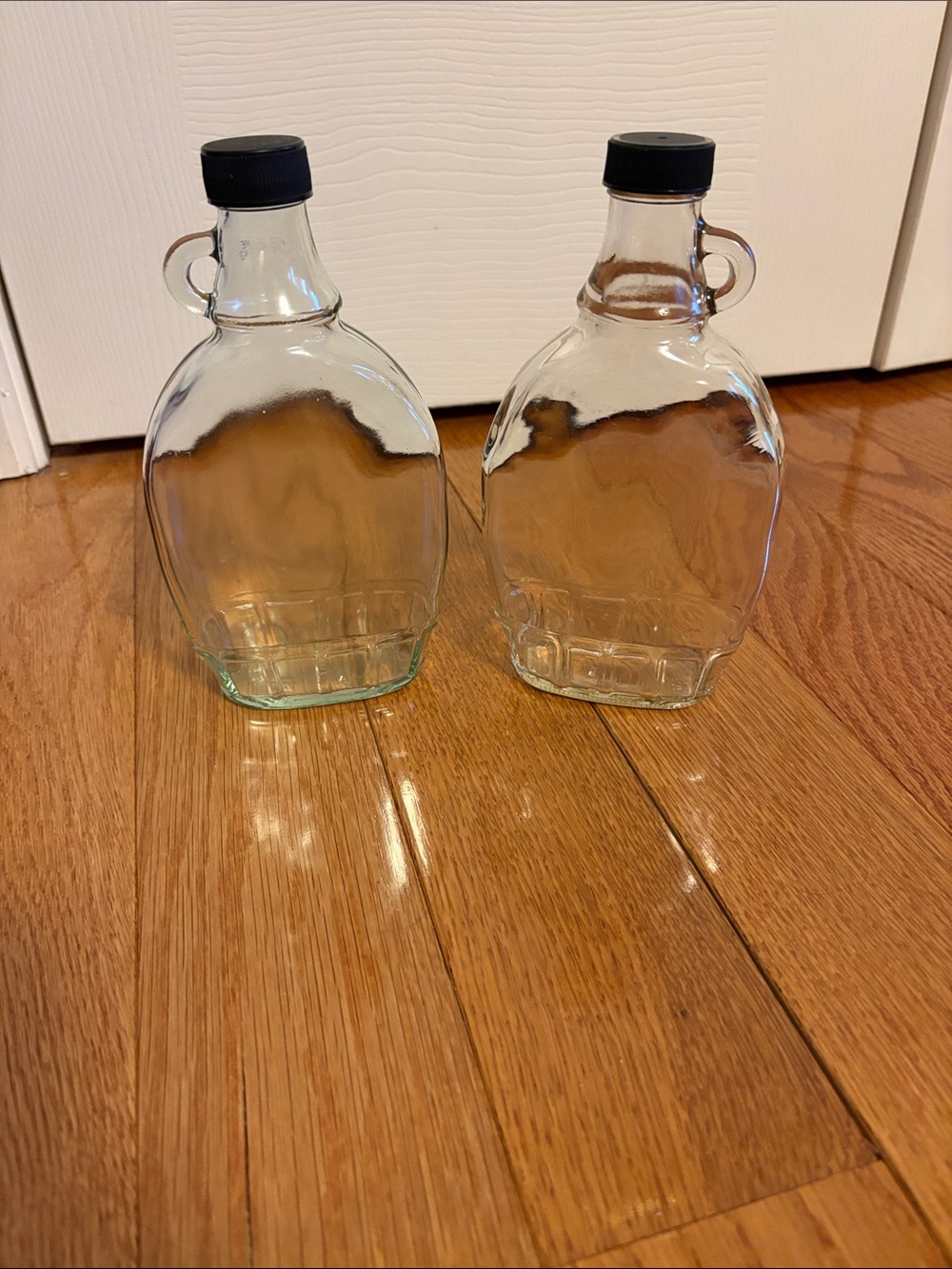 2 maple syrup jars